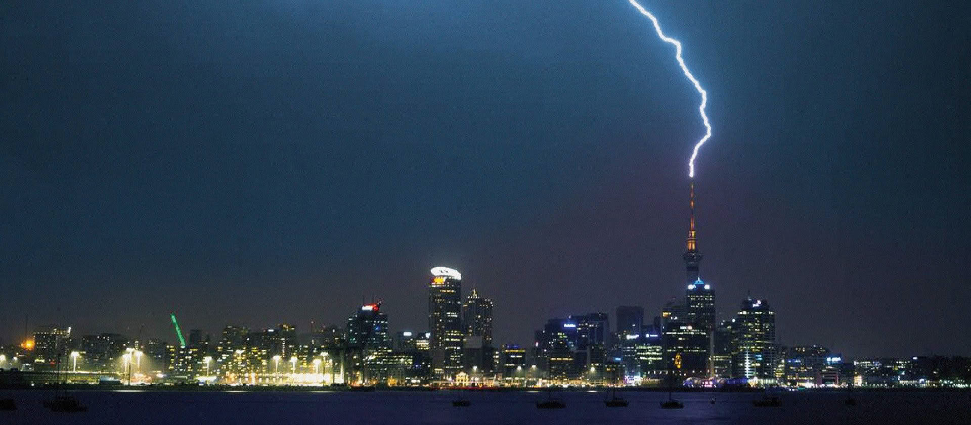 Lightning Strikes Sky Tower - LPINZ Power Protection