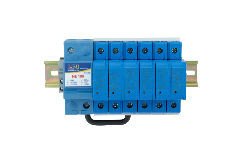 Surge diverters-Din Rail & enclosure with integrated leads 40kA – 200kA